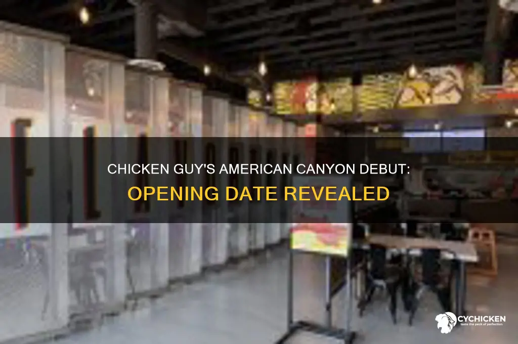 when is chicken guy opening in american canyon