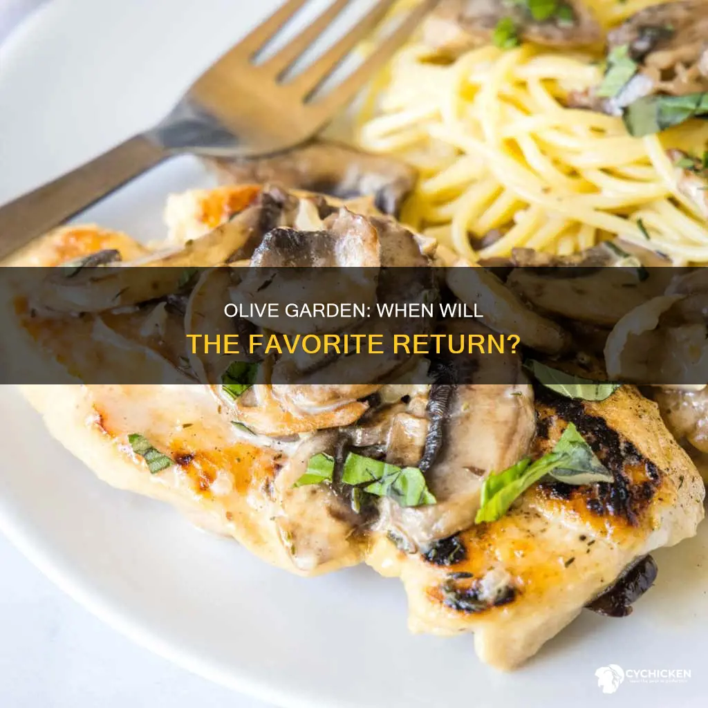 when is olive garden bringing back stuffed chicken marsala