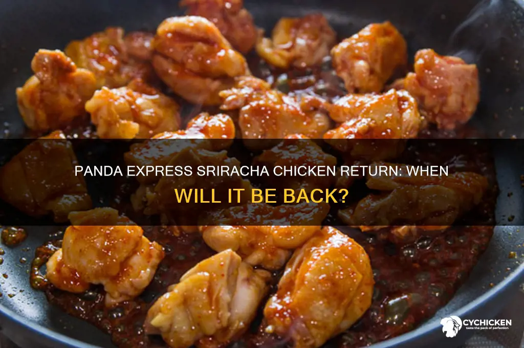 when is panda express sriracha chicken coming back