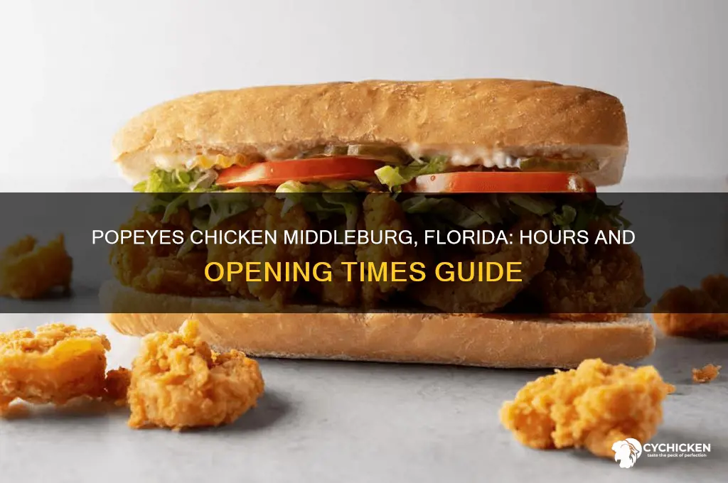 when is popeyes chicken open in middleburg florida