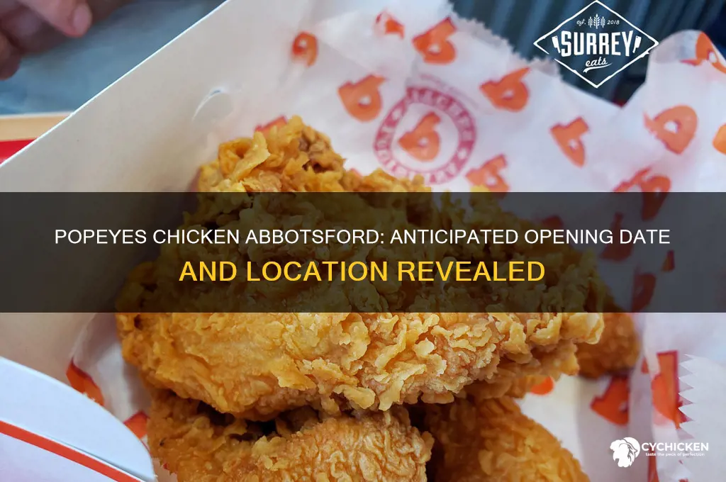 when is popeyes chicken opening in abbotsford