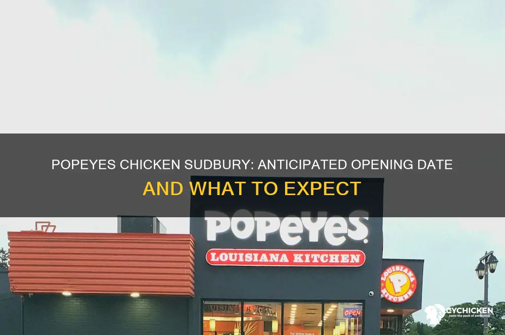 when is popeyes chicken opening in sudbury