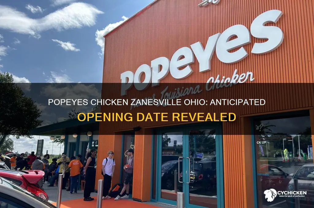 when is popeyes chicken opening in zanesville ohio