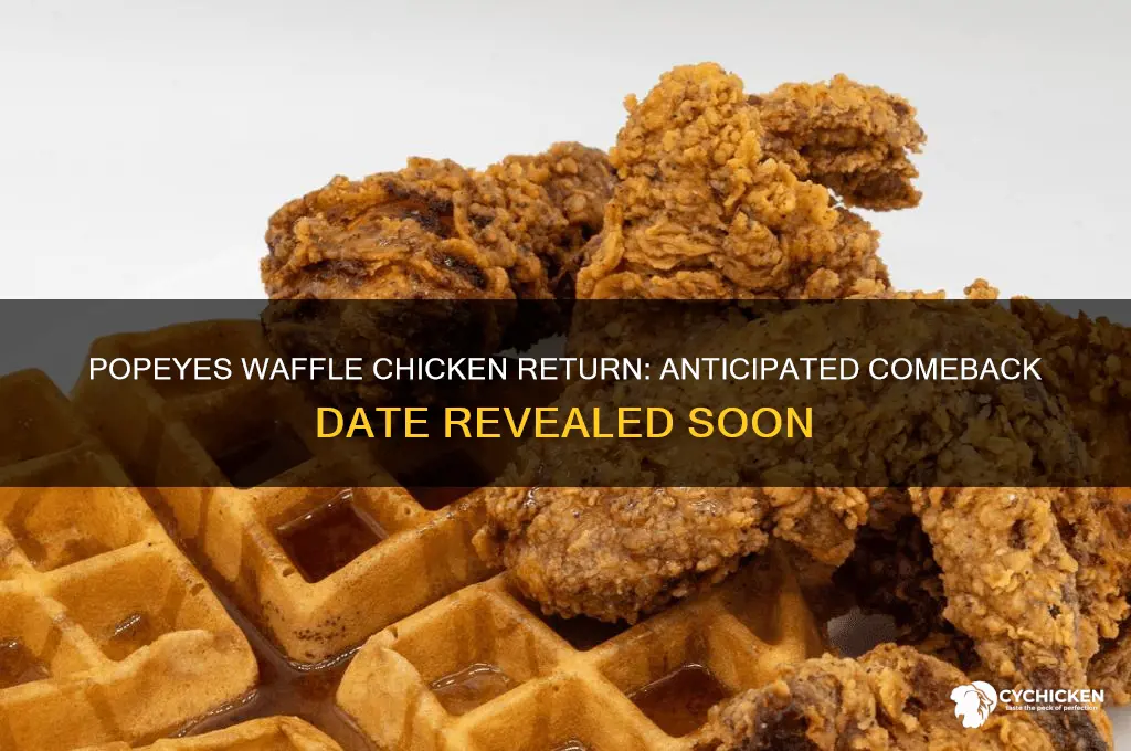 when is popeyes waffle chicken coming back