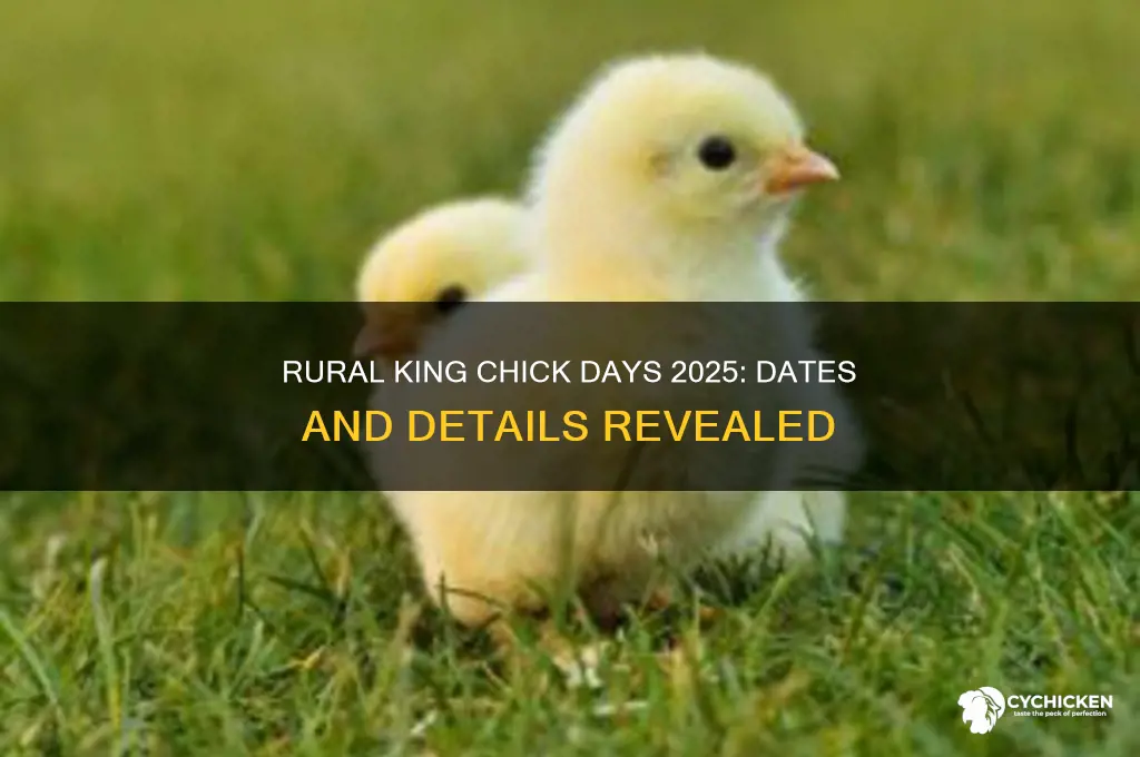when is rural king chick days 2025