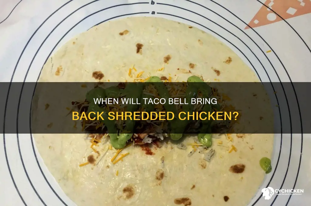 when is taco bell bringing back shredded chicken