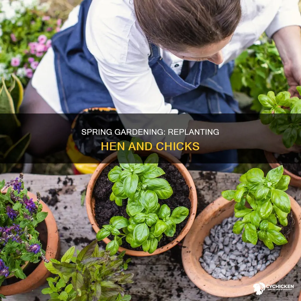 when is the best time to replant hen and chicks