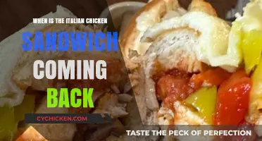 Italian Chicken Sandwich Return: Anticipated Comeback Date Revealed