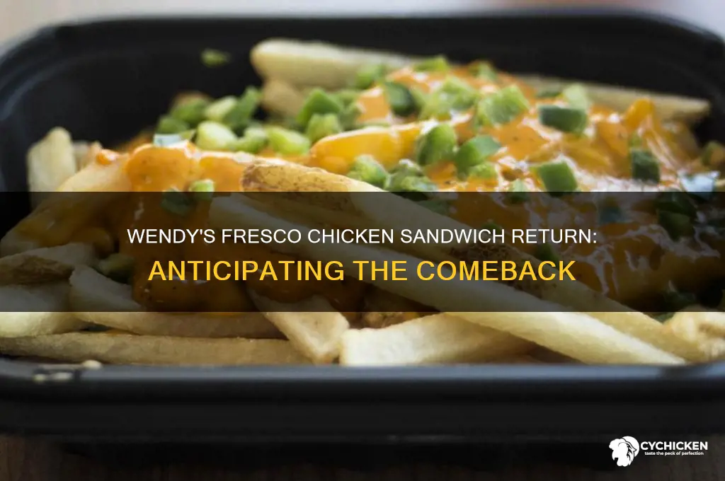 when is wendys gonna have the fresco chicken sandwich again