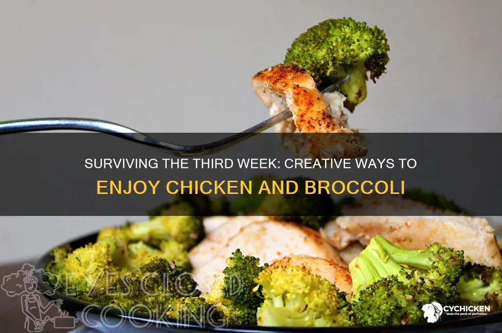 when its the 3rd weekof chicken and broccoli