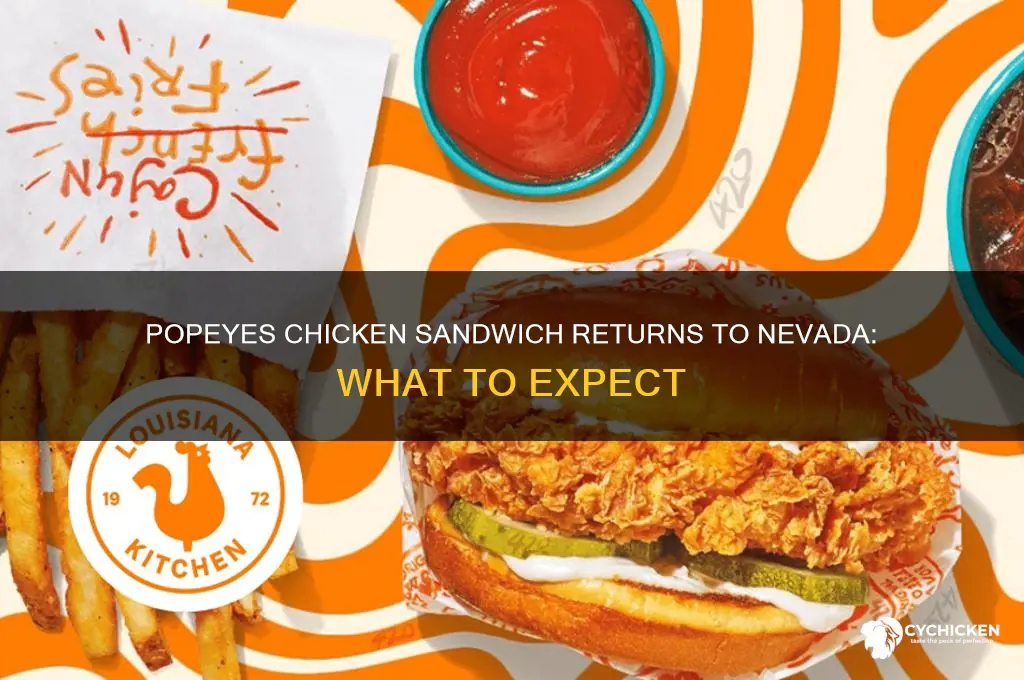 when popeyes chicken sandwich returns to nevada