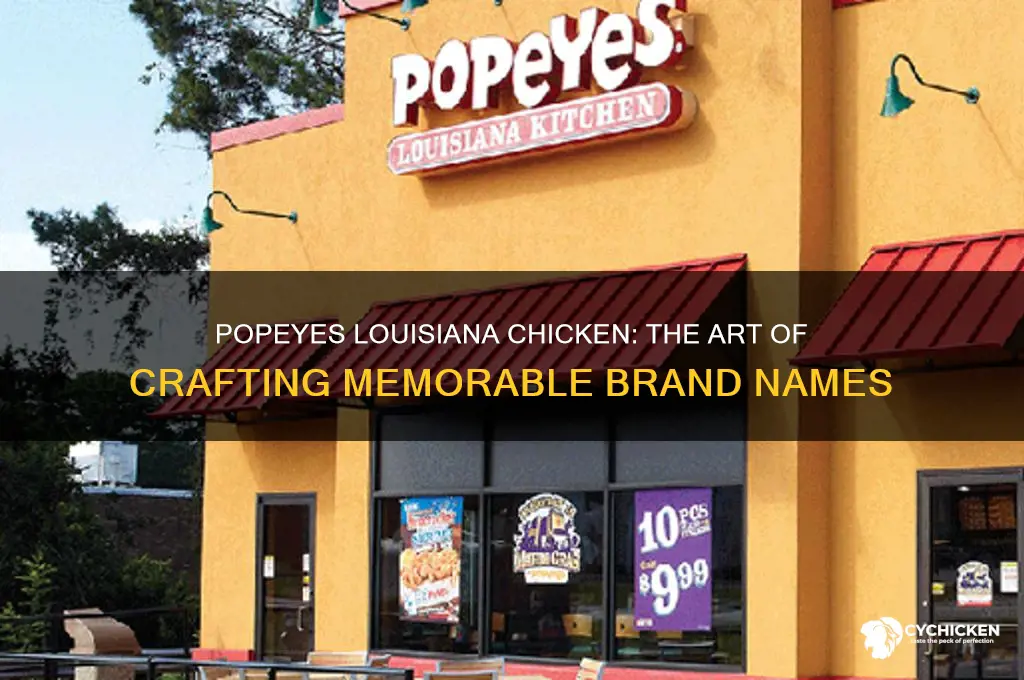 when popeyes louisiana chicken decides on brand names