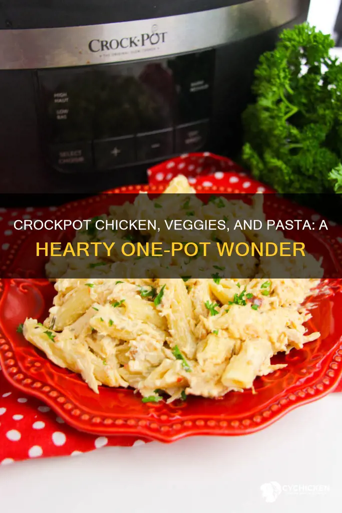when putting pasta in crockpot with chicken and vegetables