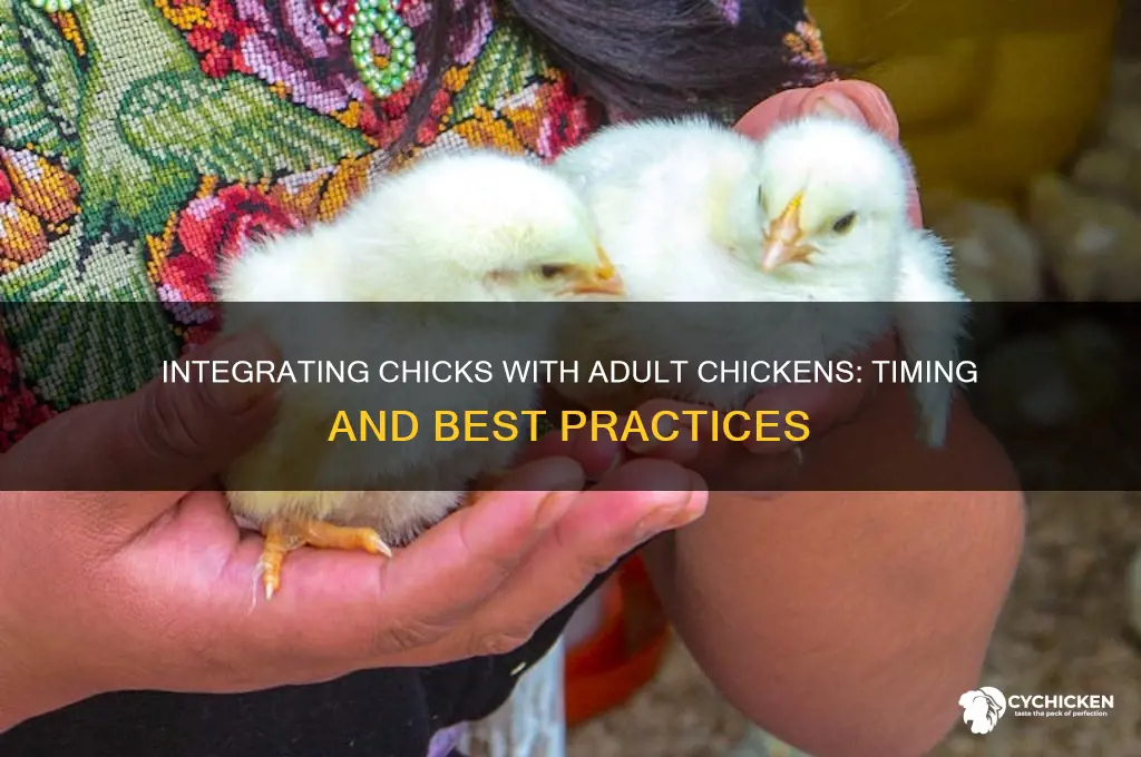 when should chicks be put with chickens