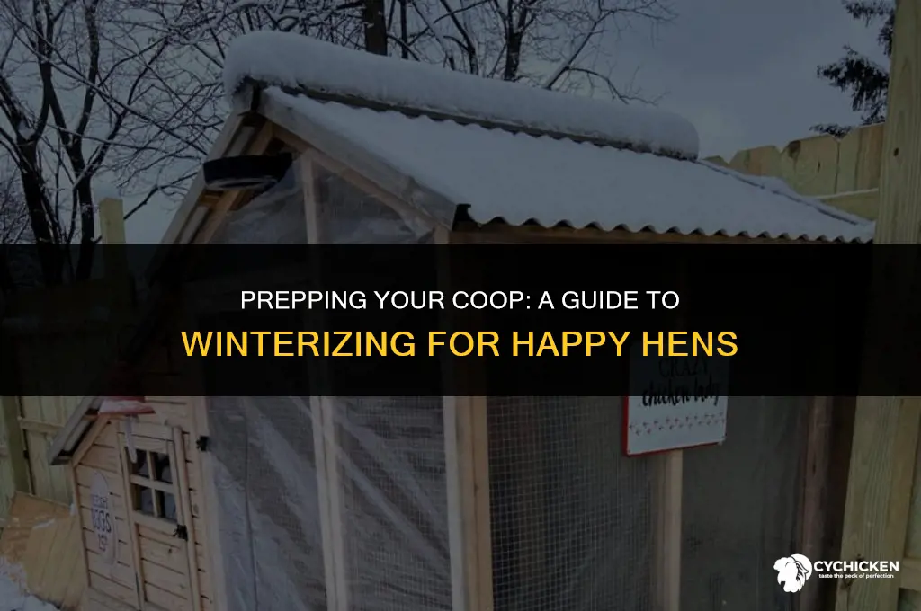 when should i winterize my chicken coop