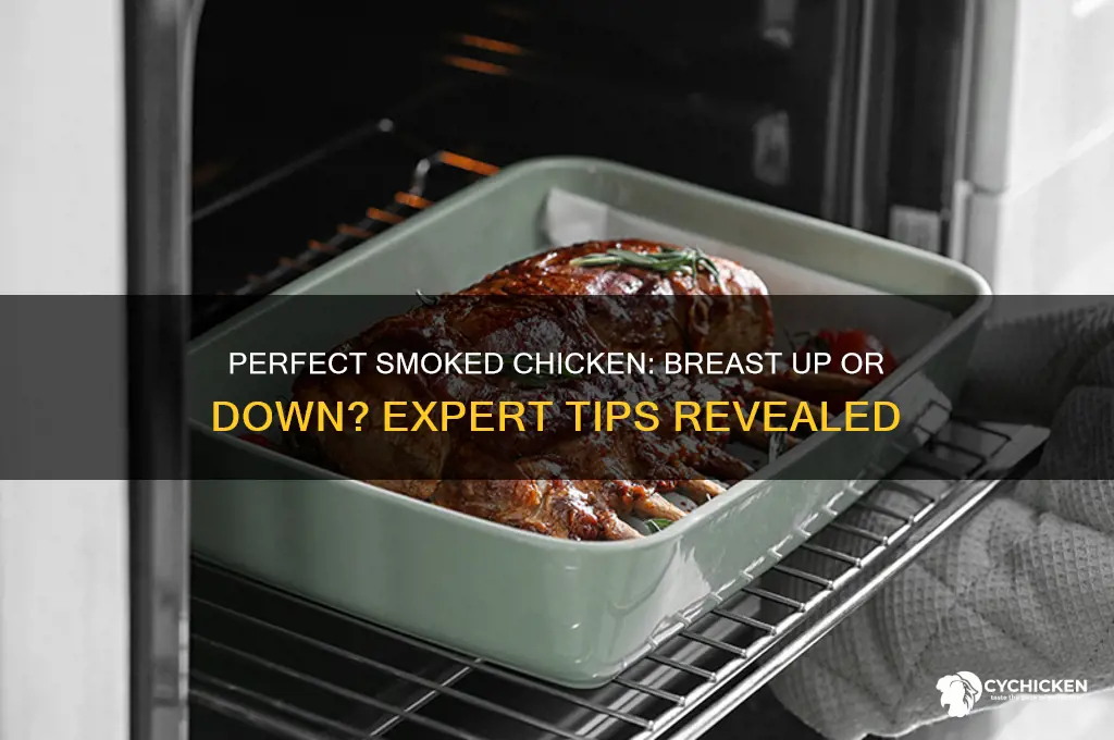 when smoking a chicken which side up