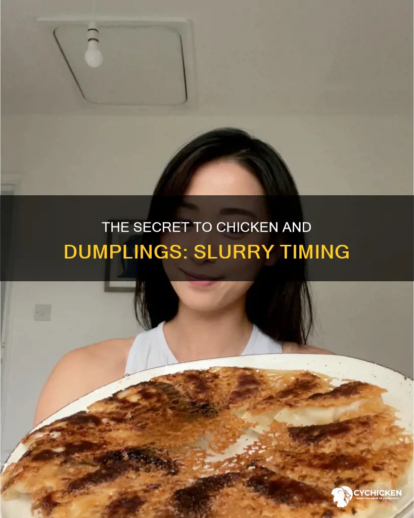 when to add a slurry to chicken and dumplings