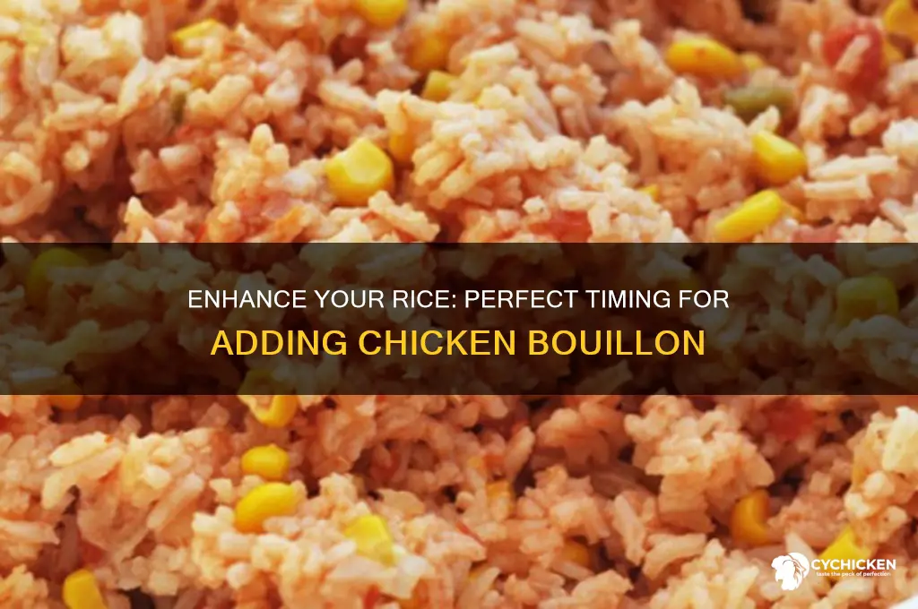 when to add chicken bouillon to rice
