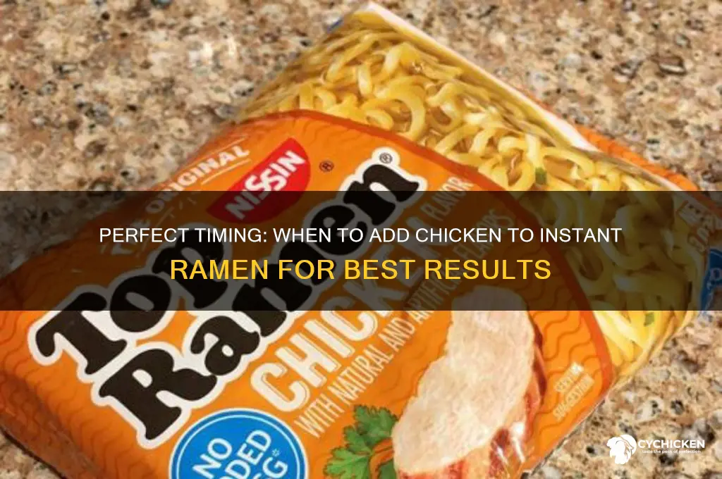 when to add chicken to instant ramen