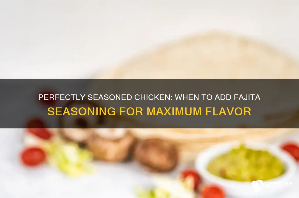 when to add fajita seasoning to chicken