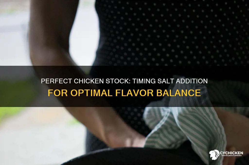 when to add salt to chicken stock