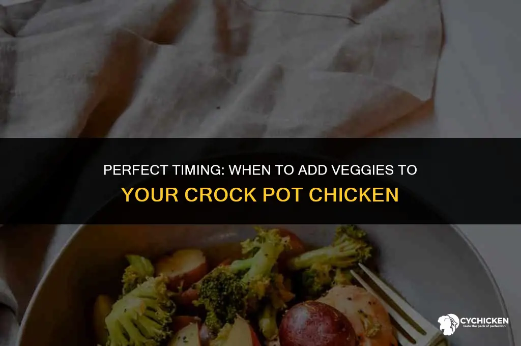 when to add vegetables to crock pot chicken