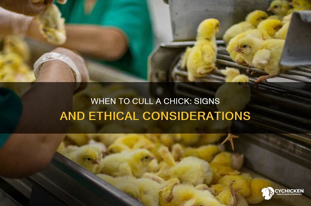 when to cull a chick not thriving