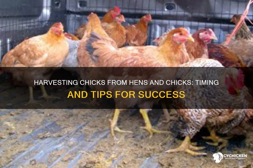 when to harvest chick from hens and chicks