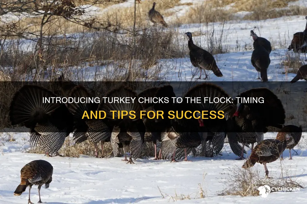 when to introduce turkey chicks to flock