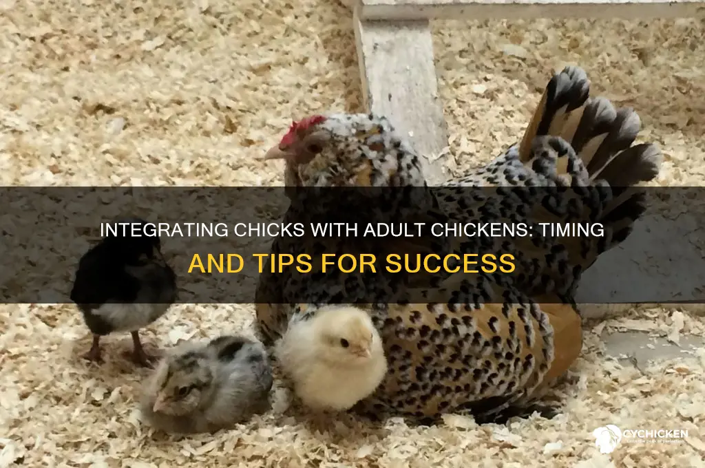 when to put chicks with big chickens