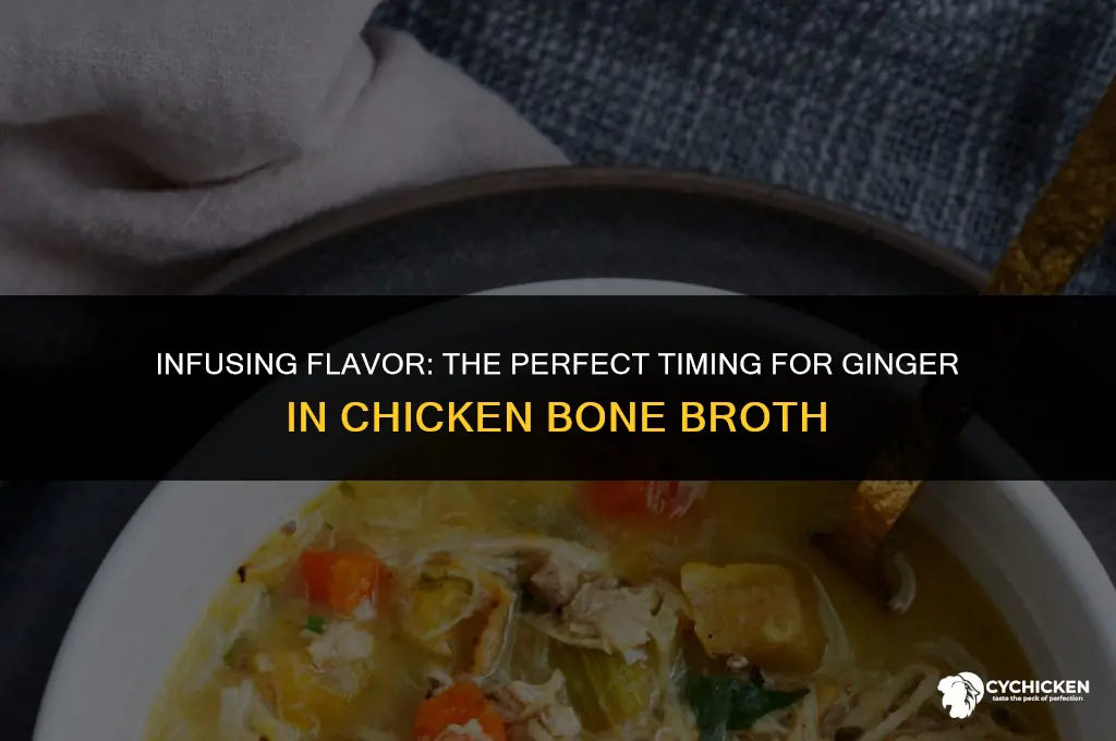 when to put ginger into chicken bone broth