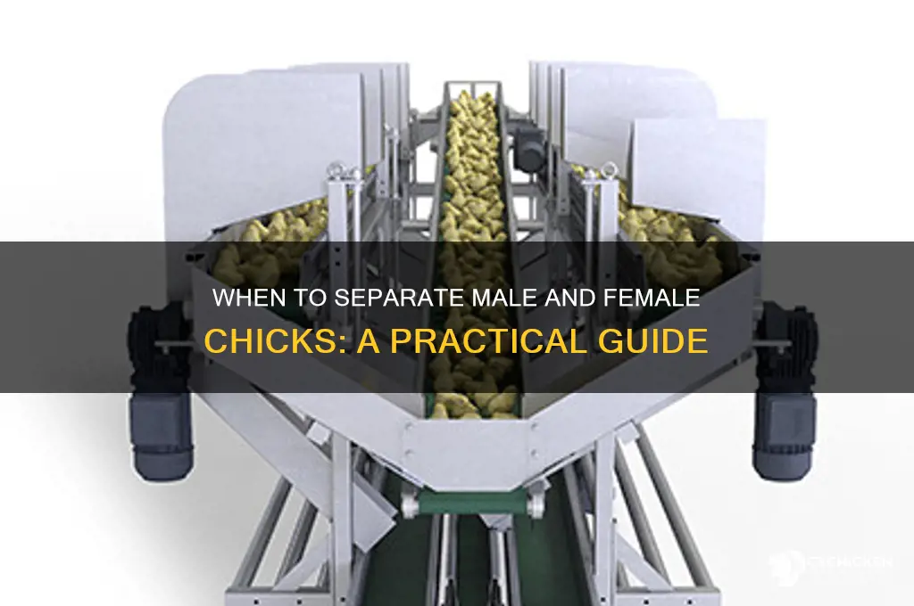 when to separate male and female chicks