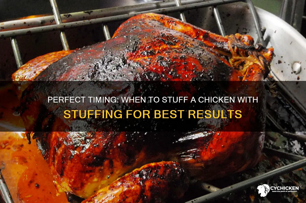 when to stuff a chicken with stuffing