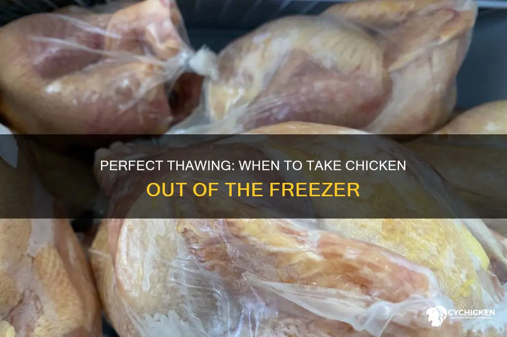 when to take chicken out of freezer