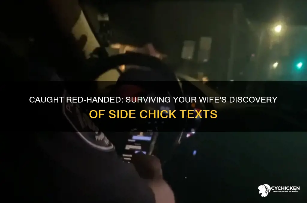 when ur wife catches u texting side chick