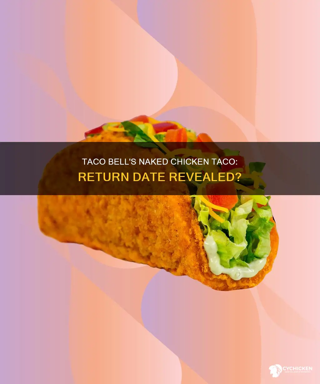 when will taco bell naked chicken taco be back
