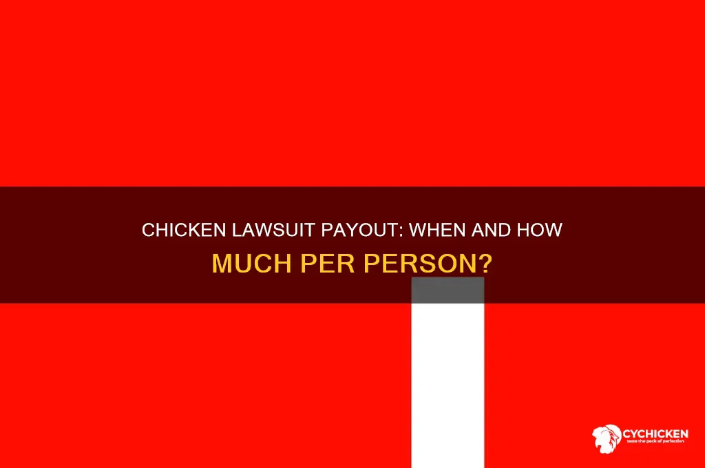 when will the chicken lawsuit payout per person