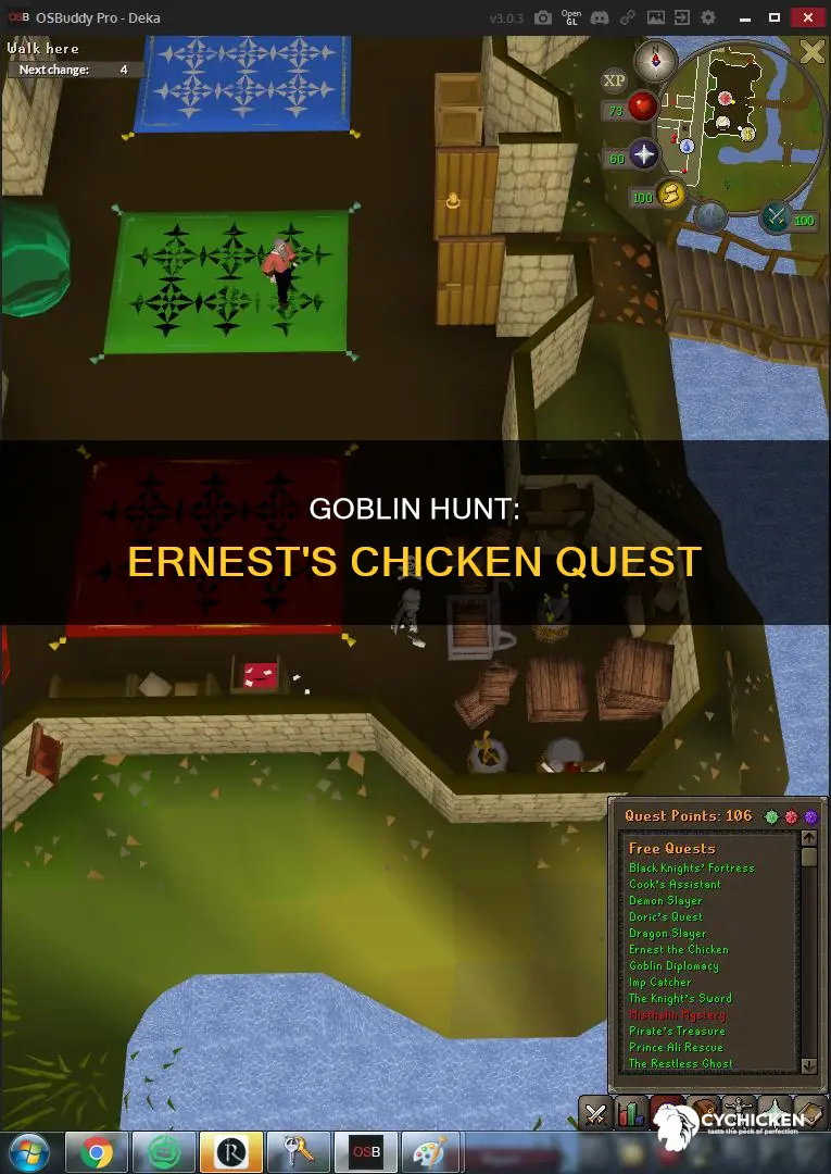 where are the goblins in ernest the chicken quest