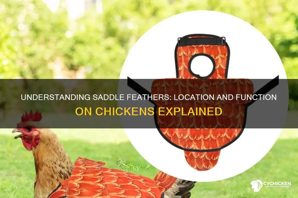 where are the saddle feathers on a chicken