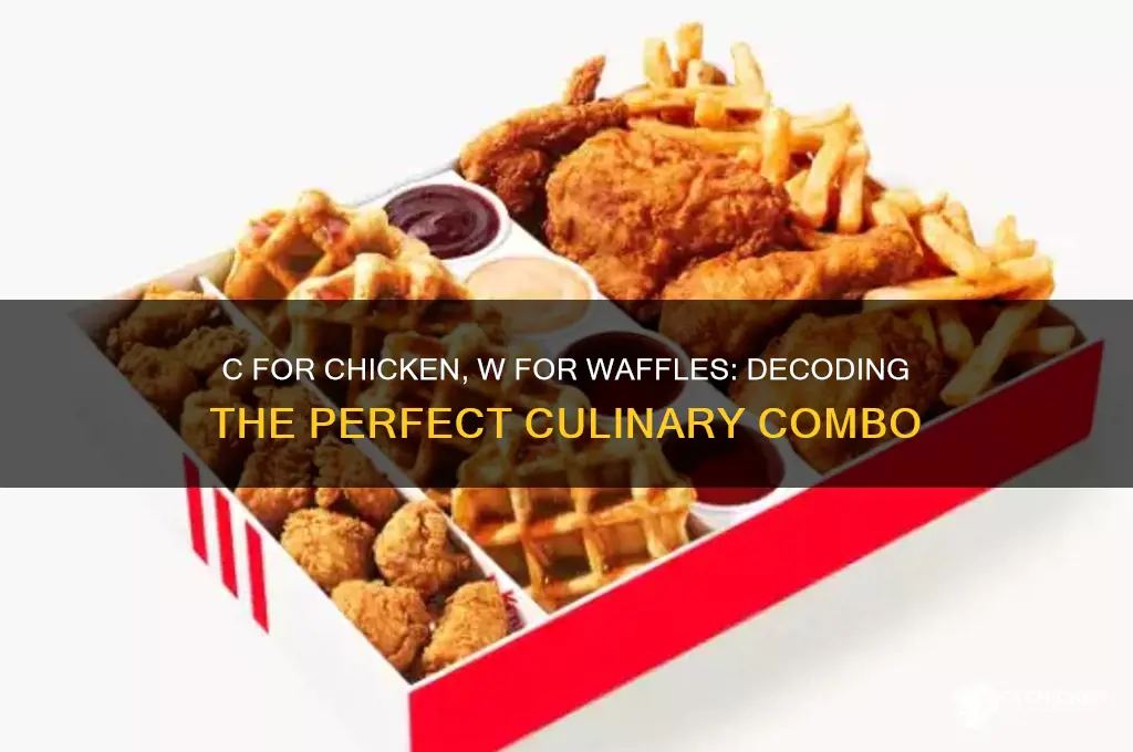 where c denotes chicken and w denotes waffles