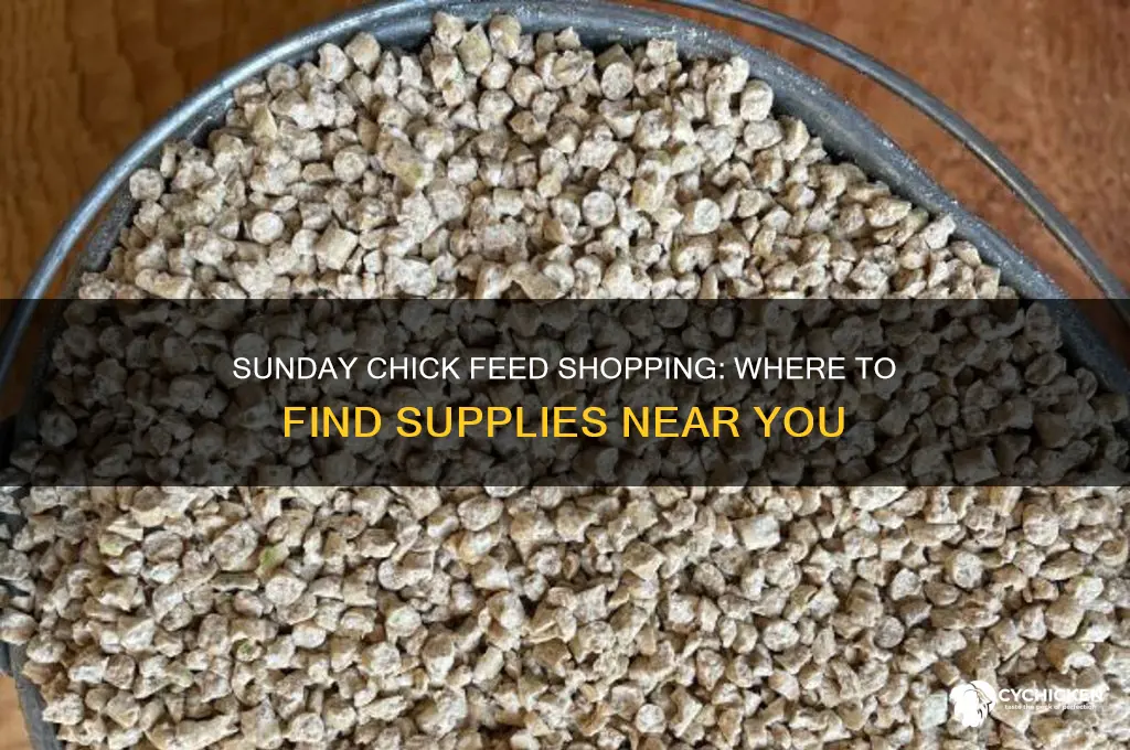where can i buy chick feed on sunday