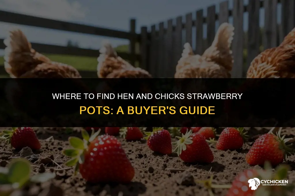 where can i buy hen and chicks strawberry pot