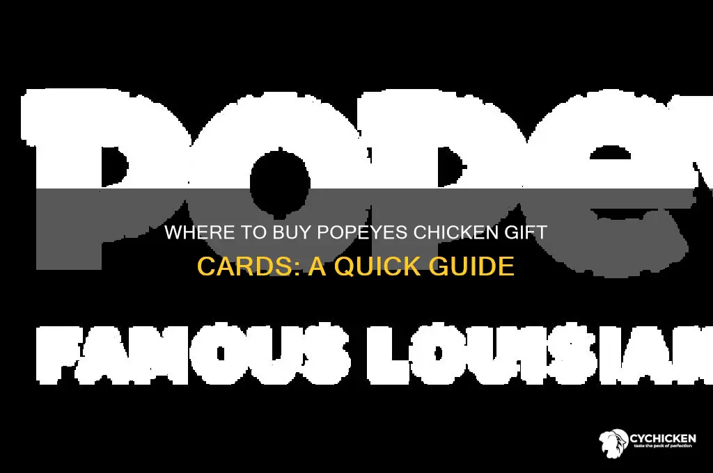where can i buy popeyes chicken gift cards