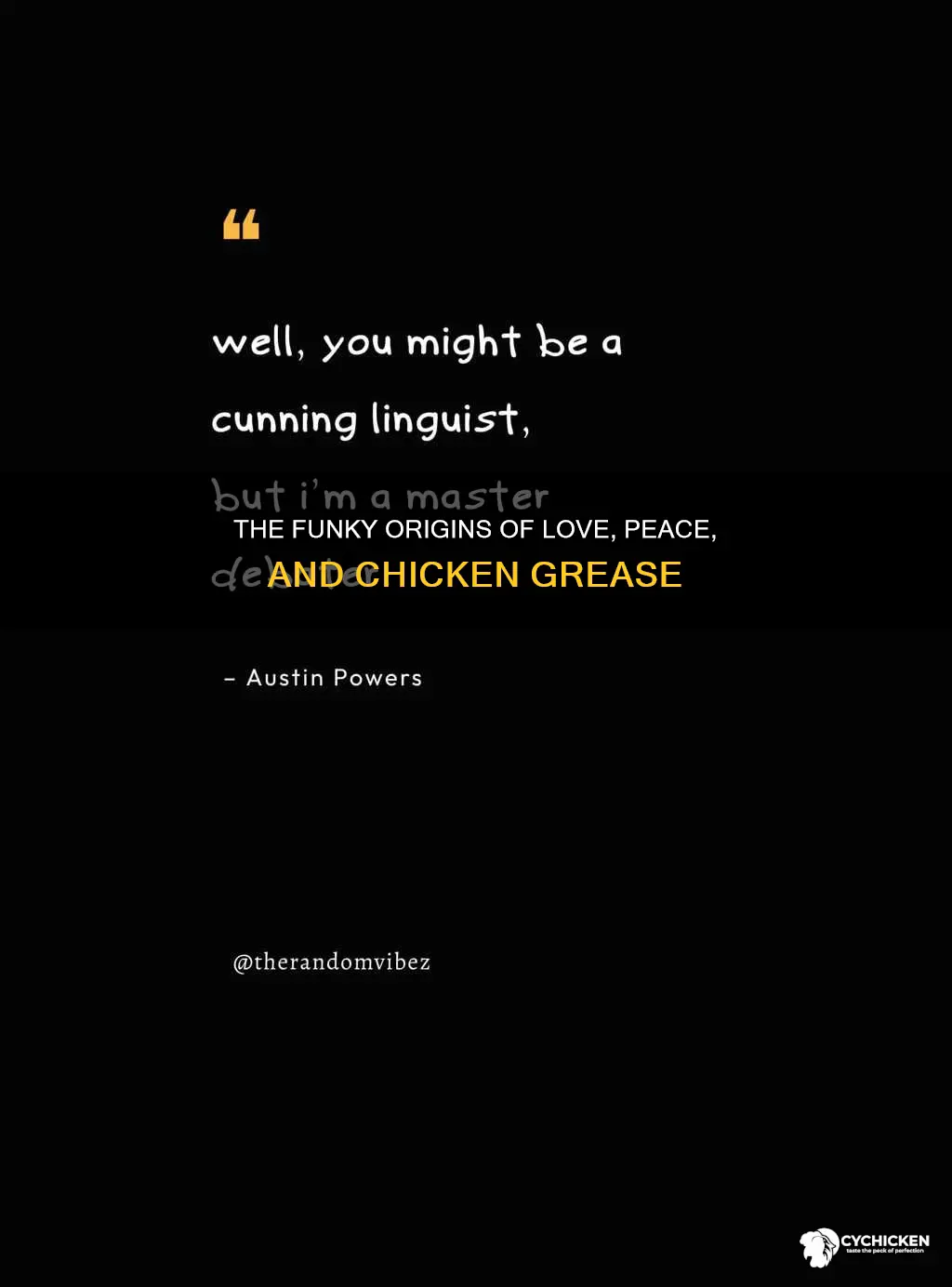 where did love peace and chicken grease come from