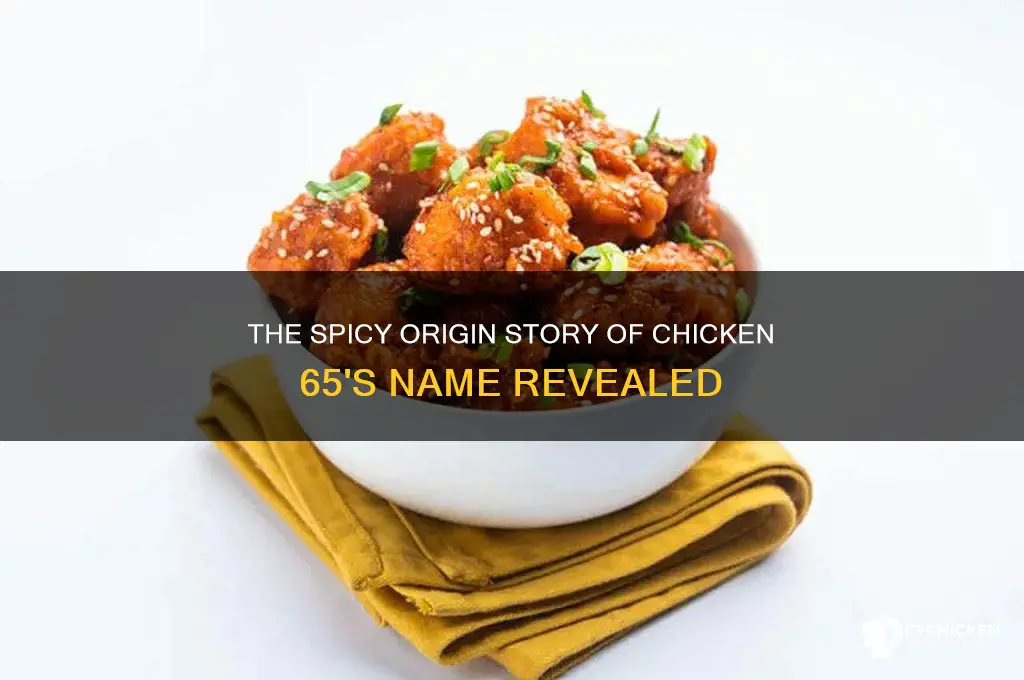 where did the name chicken 65 come from