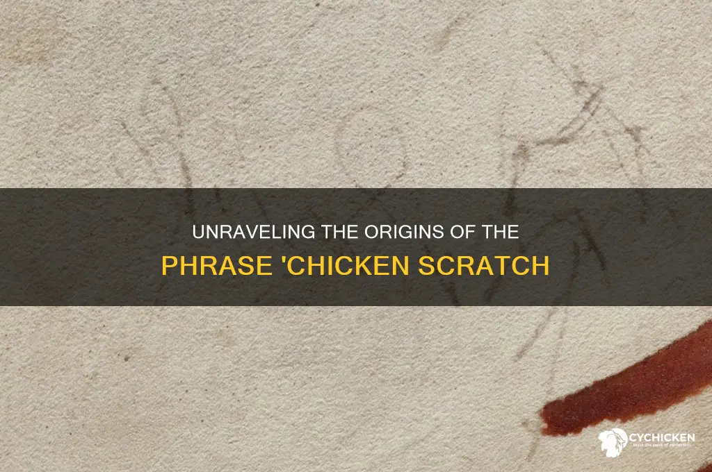 where did the phrase chicken scratch come from
