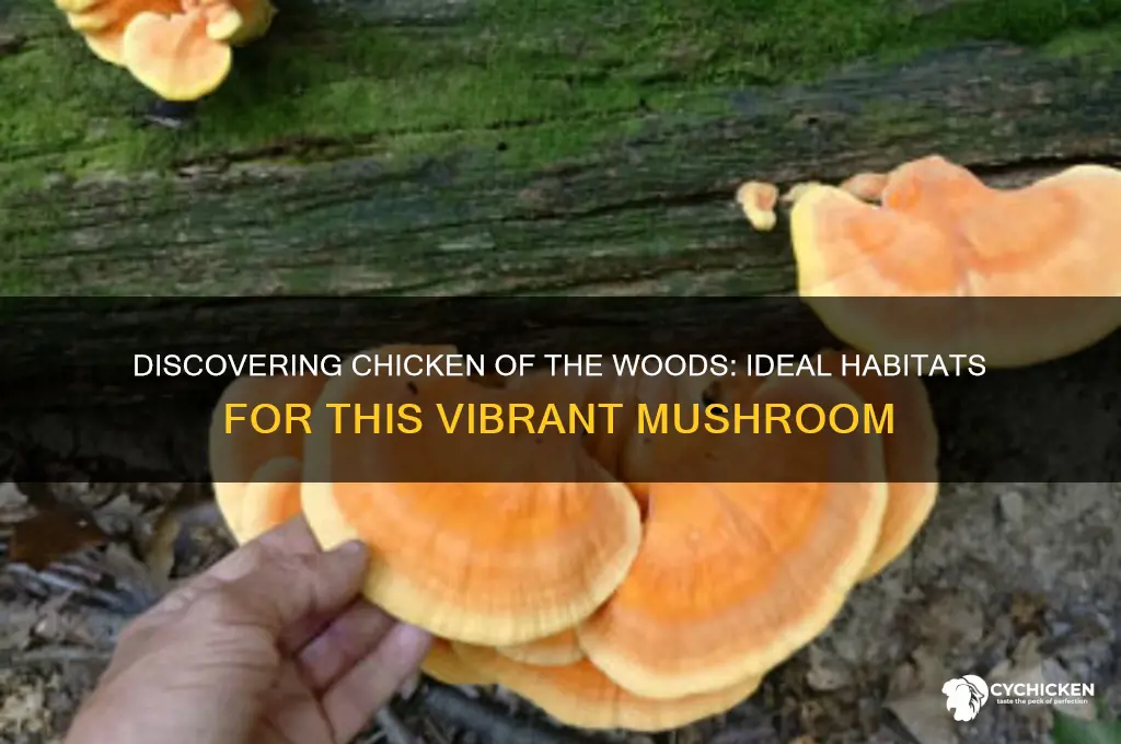 where do chicken of the woods mushrooms grow