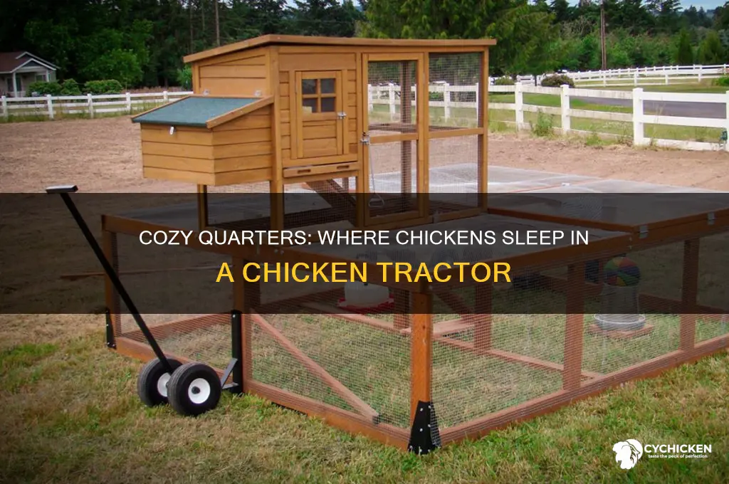 where do chickens sleep in a chicken tractor