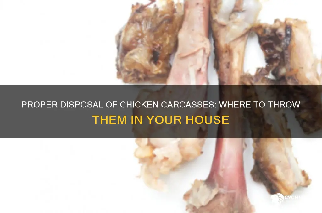 where do people throw chicken carcases in house