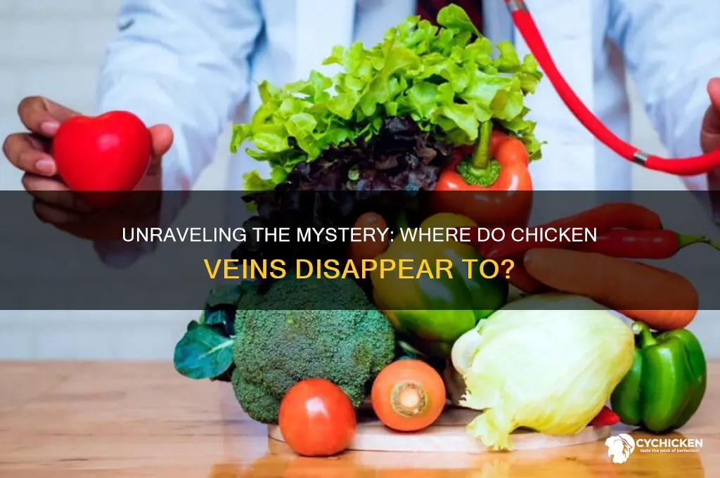 where do the veins in chicken go